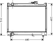 PL100832 Koyorad Radiador de esfriamento de motor