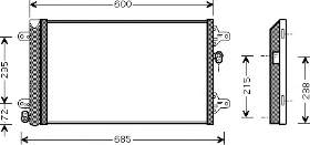1108838 Ford Radiador de aparelho de ar condicionado