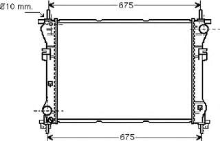 YC1H8005BD Ford Radiador de esfriamento de motor