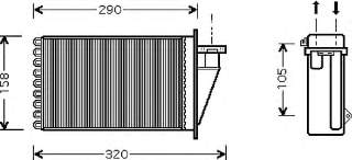 46770757 Fiat/Alfa/Lancia Radiador de forno (de aquecedor)
