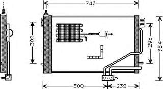 A2035000254 Mercedes Radiador de aparelho de ar condicionado