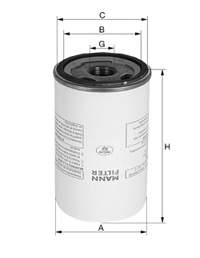 Filtro de secador de ar (separador de umidade e óleo) (TRUCK) LB131453 Mann-Filter
