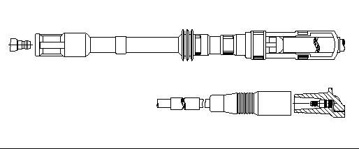 06A905430P VAG Fios de alta voltagem, kit