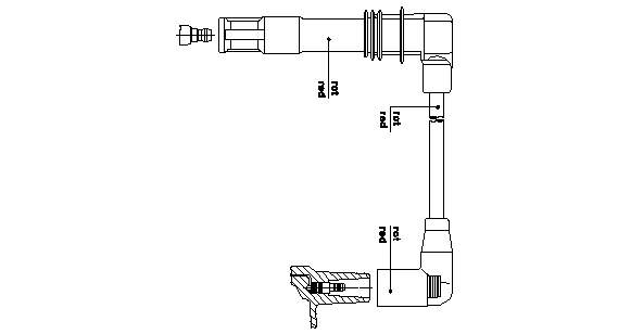 036905430AA VAG Fios de alta voltagem, kit