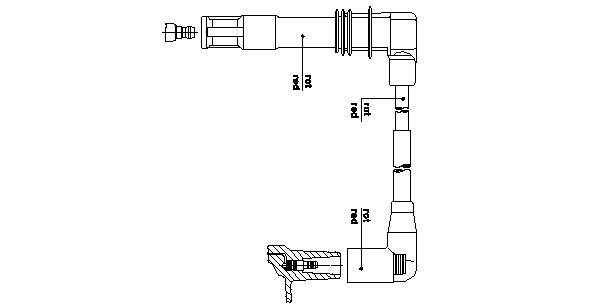 036905430 VAG Fios de alta voltagem, kit