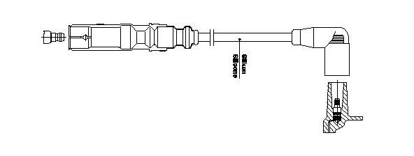 06A905430AQ VAG Fios de alta voltagem, kit
