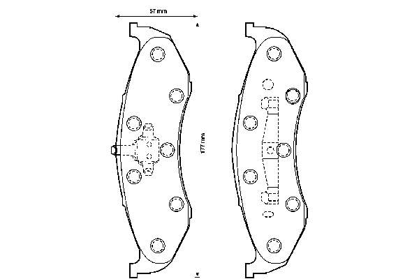 V1010058 Chrysler Sapatas do freio dianteiras de disco