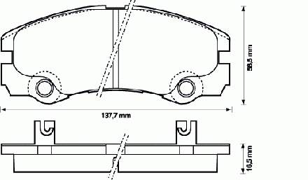 97201441 Opel Sapatas do freio dianteiras de disco
