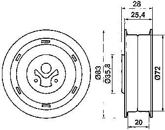 VKM11000 SKF Rolo de reguladora de tensão da correia do mecanismo de distribuição de gás