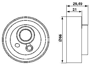 VKM11050 SKF Rolo de reguladora de tensão da correia do mecanismo de distribuição de gás