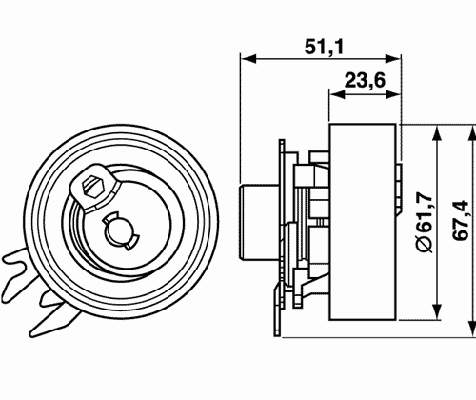 Rolo de reguladora de tensão da correia do mecanismo de distribuição de gás SKF VKM11106 preço, a partir de 29,87 USD