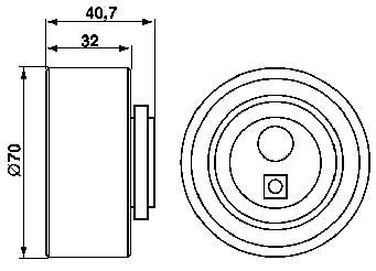 VKM13130 SKF Rolo de reguladora de tensão da correia do mecanismo de distribuição de gás
