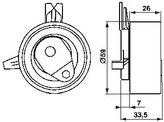 VKM15202 SKF Rolo de reguladora de tensão da correia do mecanismo de distribuição de gás