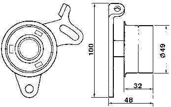 VKM18100 SKF Rolo de reguladora de tensão da correia do mecanismo de distribuição de gás