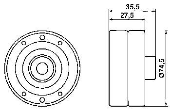Rolo parasita da correia do mecanismo de distribuição de gás SKF VKM21031 preço, a partir de 33,15 USD