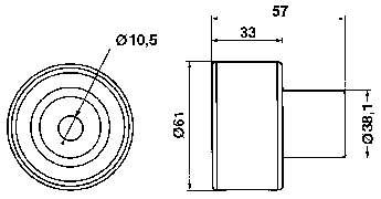 VKM22153 SKF Rolo parasita da correia do mecanismo de distribuição de gás