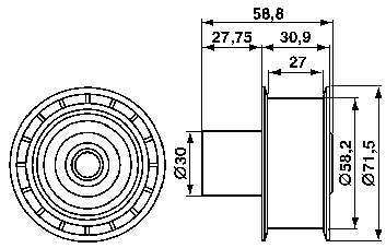 Compre VKM25201 SKF Rolo parasita da correia do mecanismo de distribuição de gás