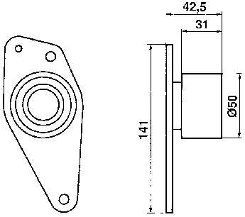 Rolo parasita da correia do mecanismo de distribuição de gás SKF VKM26101 preço, a partir de 29,07 USD