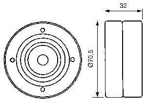 Compre T42094 Gates Rolo parasita da correia do mecanismo de distribuição de gás