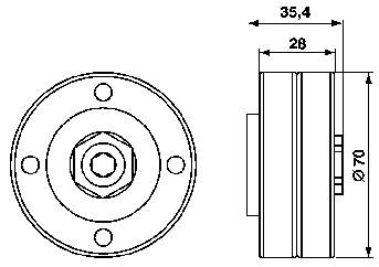 Rolo de reguladora de tensão da correia de transmissão SKF VKM36006 preço, a partir de 31,57 USD