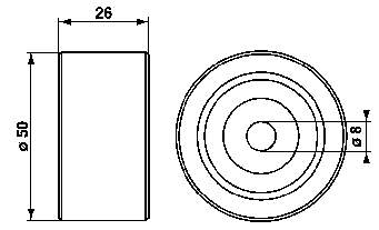 Rolo parasita da correia de transmissão Renault (RVI) 8200065479 preço, a partir de 29,31 USD