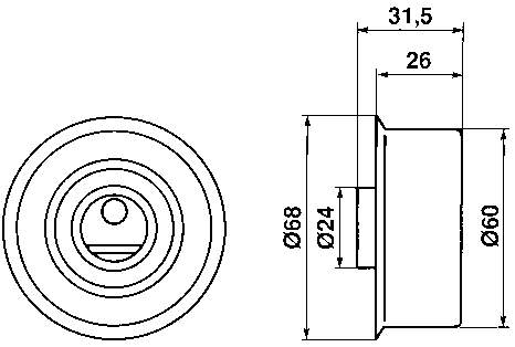 VKM72000 SKF Rolo de reguladora de tensão da correia do mecanismo de distribuição de gás