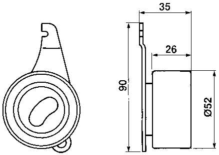 Rolo de reguladora de tensão da correia do mecanismo de distribuição de gás SKF VKM74001 preço, a partir de 26,94 USD