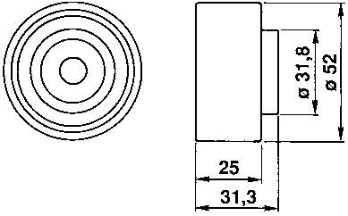 Compre VKM84201 SKF Rolo parasita da correia do mecanismo de distribuição de gás