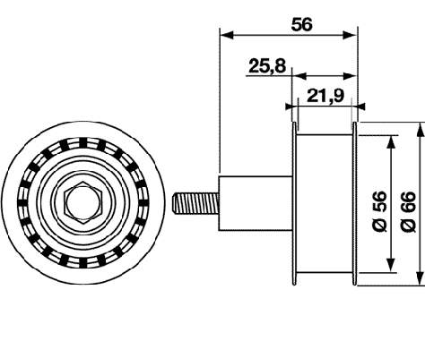 Compre VKM21120 SKF Rolo parasita da correia do mecanismo de distribuição de gás
