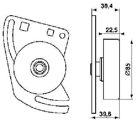 Compre VKM33010 SKF Rolo de reguladora de tensão da correia de transmissão