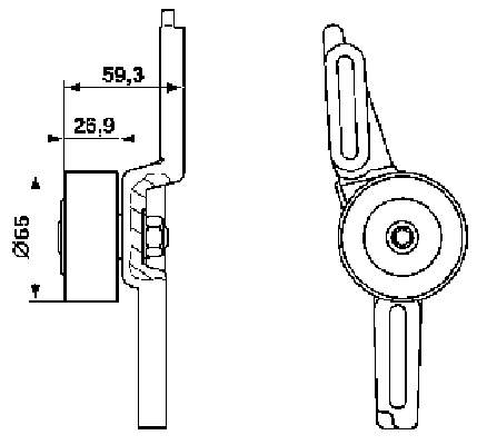 Compre VKM33012 SKF Rolo de reguladora de tensão da correia de transmissão