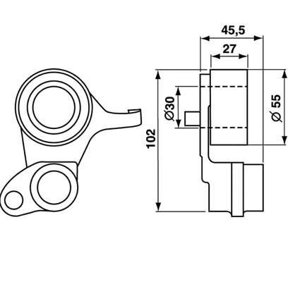 Rolo de reguladora de tensão da correia do mecanismo de distribuição de gás SKF VKM73006 preço, a partir de 40,81 USD