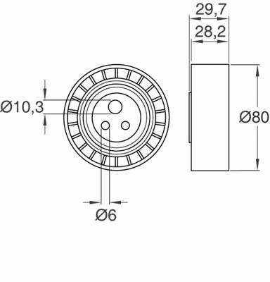 46469587 Fiat/Alfa/Lancia Rolo de reguladora de tensão da correia de transmissão