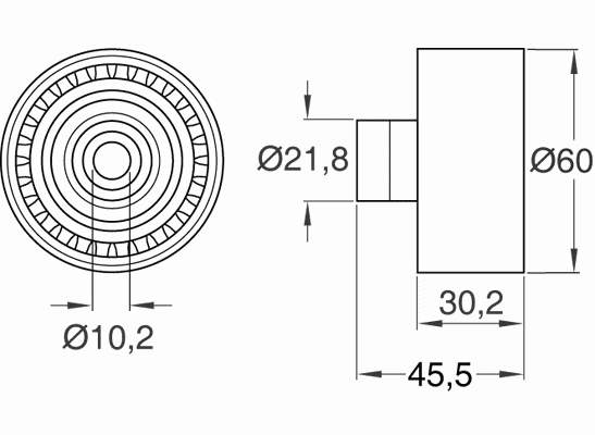 Rolo parasita da correia de transmissão SKF VKM33044 preço, a partir de 18,42 USD
