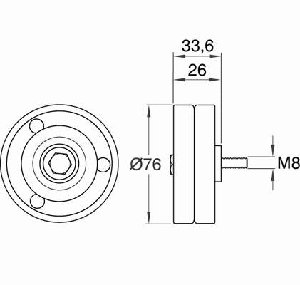Rolo de reguladora de tensão da correia de transmissão Febi 6146 preço, a partir de 17,16 USD