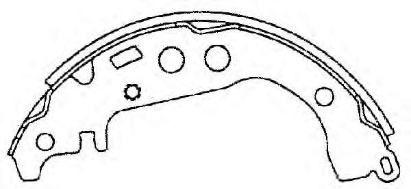 Compre 0449552100 Toyota Sapatas do freio traseiras de tambor
