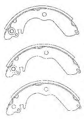 Sapatas do freio traseiras de tambor Mitsubishi MB668745 preço, a partir de 16,26 USD