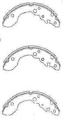 GF834AF Japan Parts Sapatas do freio traseiras de tambor