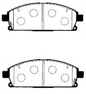 410608H386 Nissan/Infiniti Sapatas do freio dianteiras de disco