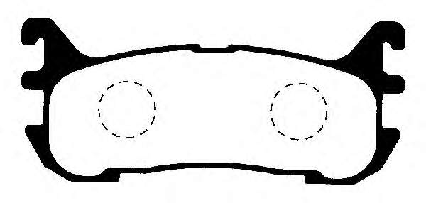 B0YA2643Z Mazda Sapatas do freio traseiras de disco