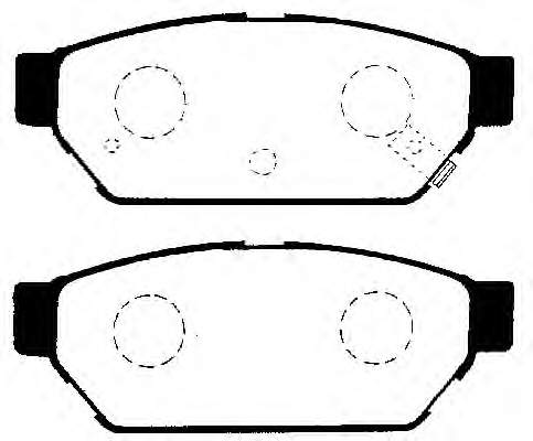 Sapatas do freio traseiras de disco Mitsubishi Lancer 3 C1A,C6A