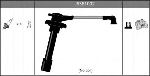 J5381002 Nipparts Fios de alta voltagem, kit