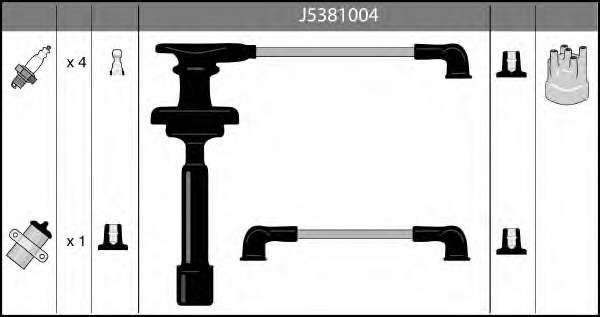 2245089J25 Nissan/Infiniti Fios de alta voltagem, kit