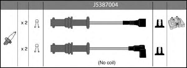 345 NGK Fios de alta voltagem, kit