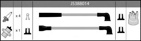 E07P Janmor Fios de alta voltagem, kit
