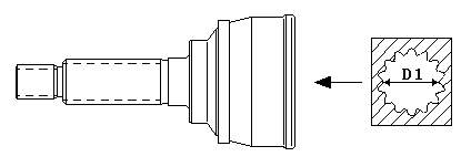Junta homocinética externa dianteira Maxgear 490394 preço, a partir de 41,47 USD