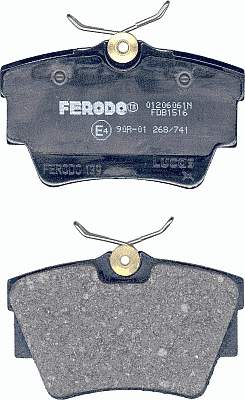 FVR1516 Ferodo Sapatas do freio traseiras de disco