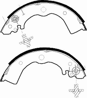 Compre 4406050Y25 Nissan/Infiniti Sapatas do freio traseiras de tambor
