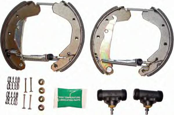 Sapatas do freio traseiras de tambor, montadas com cilindros, kit TRW GSK1223 preço, a partir de 124,58 USD