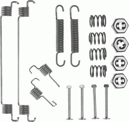 430852 Peugeot/Citroen Kit de montagem das sapatas traseiras de tambor